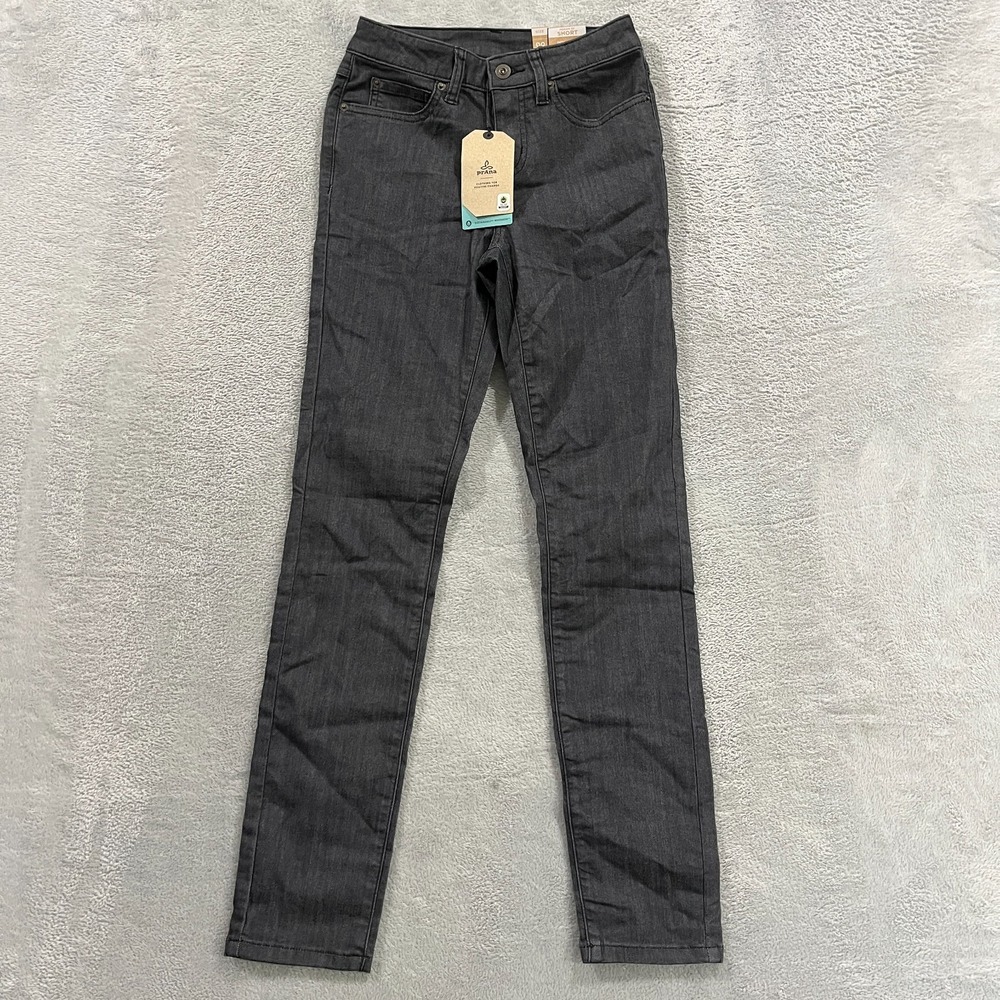 prAna Kayla Jean Women 00 24 Short Organic Cotton Stretch Denim 30" Inseam